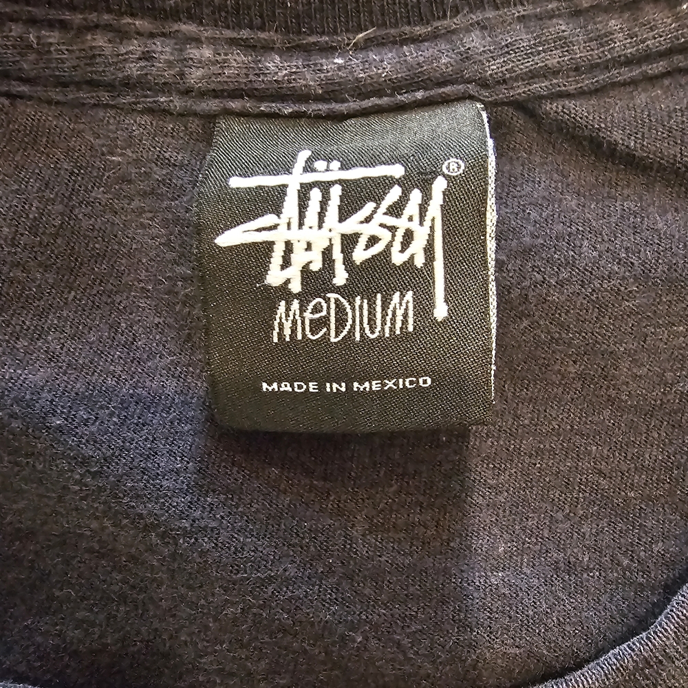 Vintage Stüssy "No.4 Flower Check" Stussy T-Shirt Men's Size Medium - Picture 2 of 4